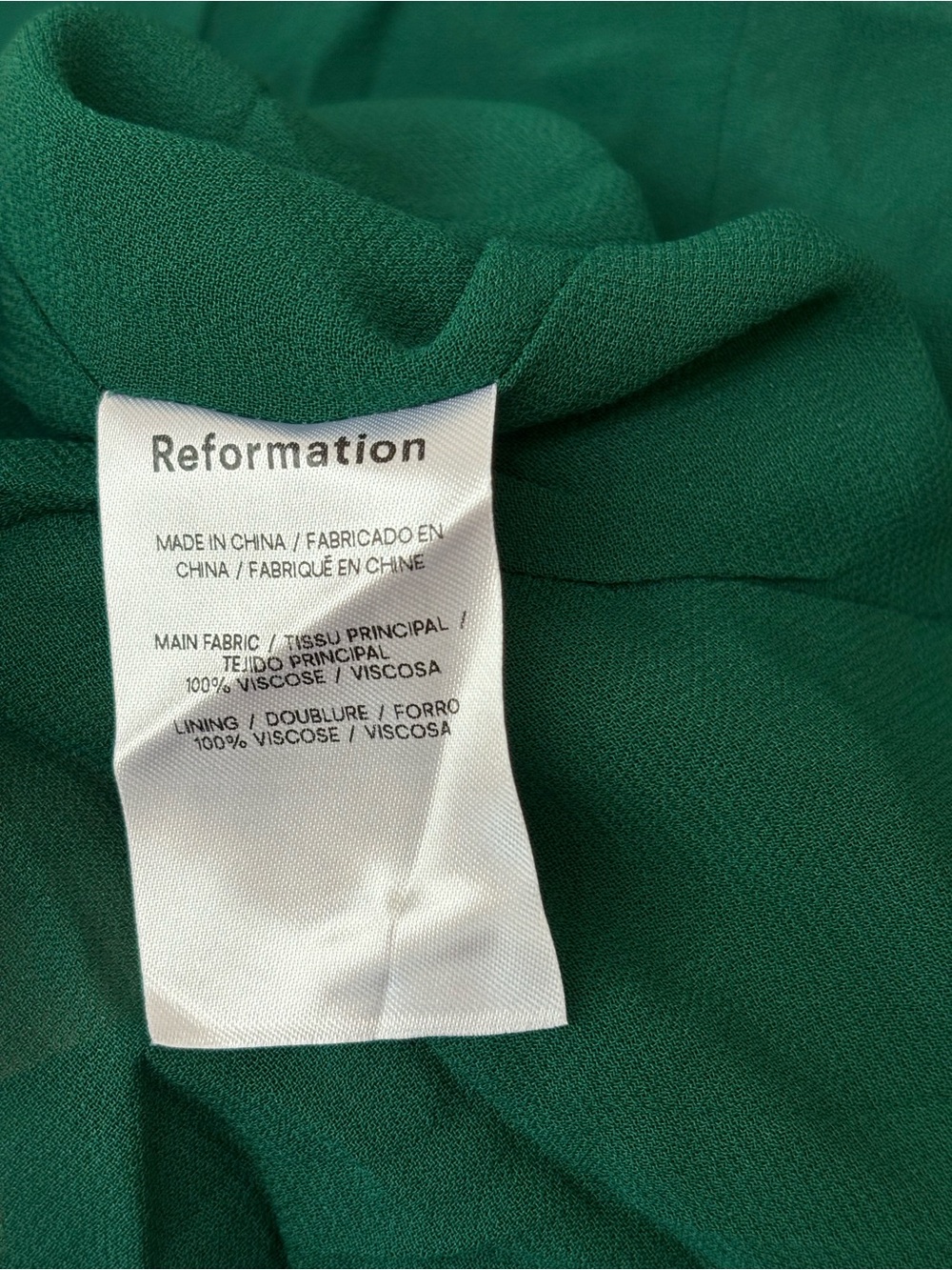 Reformation Juliette MIdi Dress Buena Emerald Green Floral Size 4P New - Picture 13 of 14